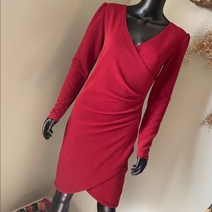 Elegant Burgundy Red Long Sleeve Dress NWoTs